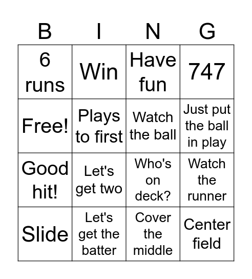 Aces Bingo Card