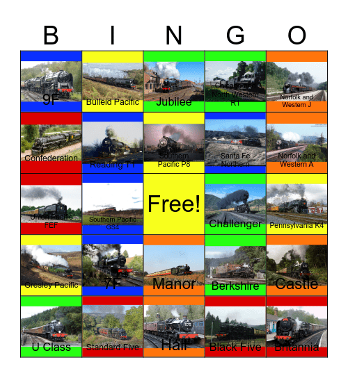 Steam Engines that I would like to repair and restore one day Bingo Card