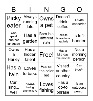 36th Street Middle School BINGO Card