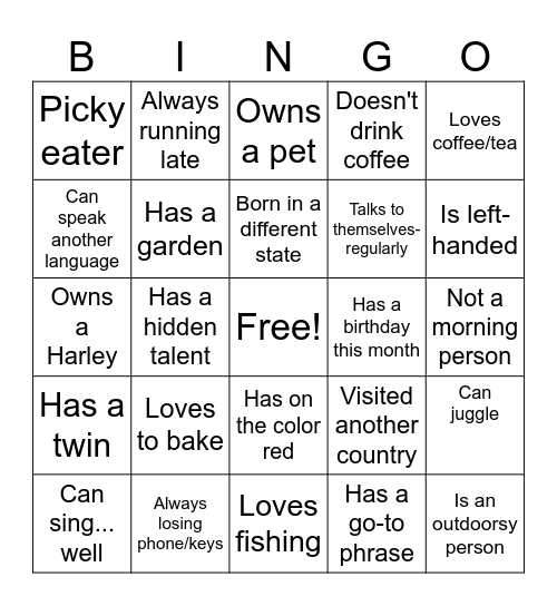 36th Street Middle School BINGO Card