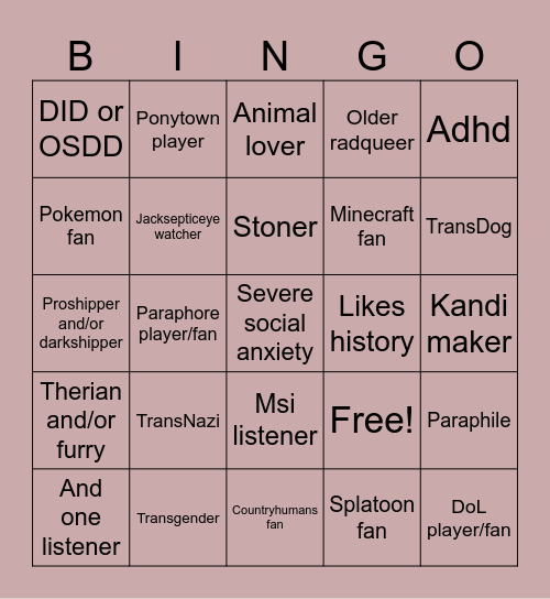 Bingo Card