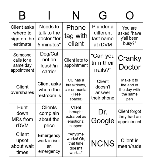 Care Coordinator Bingo Card