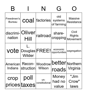 VS.8     VS.9 Bingo Card