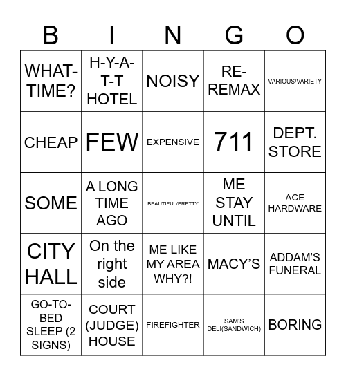 SN Unit 9, Sections 1, 2, 3, 4 Bingo Card