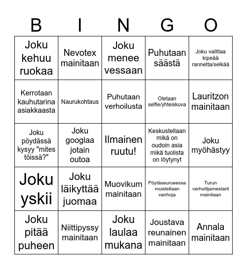 TVM 90v. Juhlabingo Card