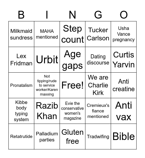 Real misogyny hours Bingo Card