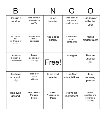 Coworker Bingo! Bingo Card
