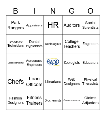 Career Bingo Card