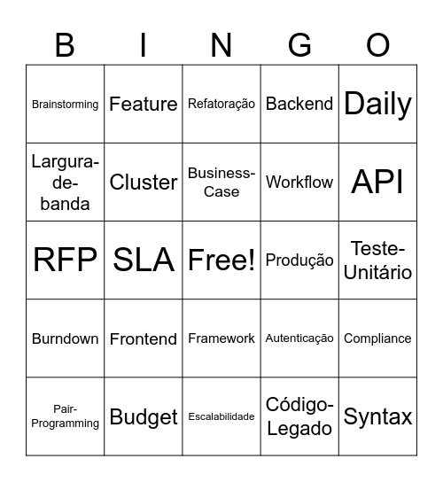 Brasbingo Card