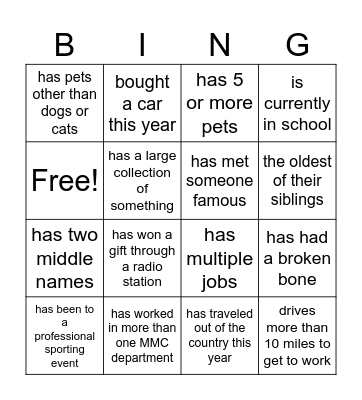 HEALTH INFO MANAGEMENT Bingo Card