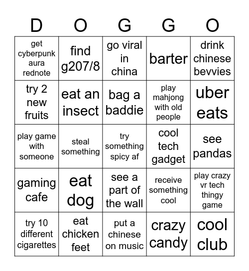 Ancient Emperor Aura Brown Dynasty Bingo Card