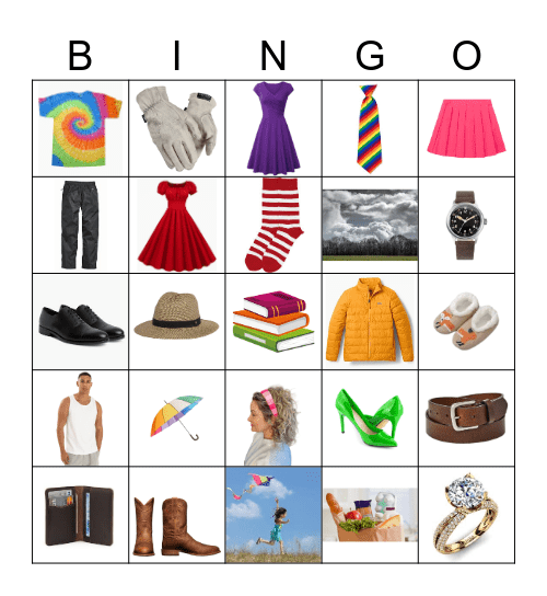 Unit 7 Shopping Bingo Card