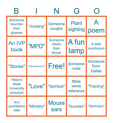 Spring 2026 All Staff Gathering Bingo Card