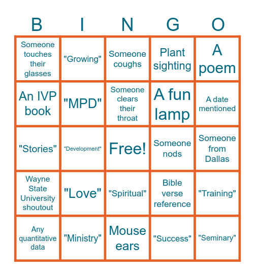 Spring 2026 All Staff Gathering Bingo Card