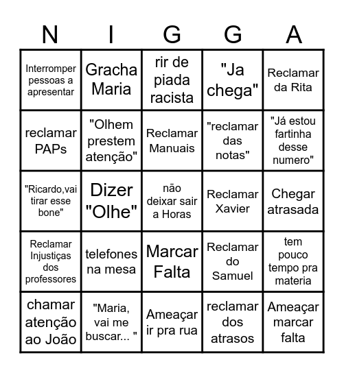 Bingo Inocente Bingo Card