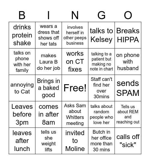 she HULK Bingo Card