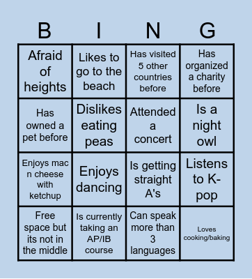Interact District Council Bingo!! Bingo Card