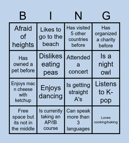 Interact District Council Bingo!! Bingo Card