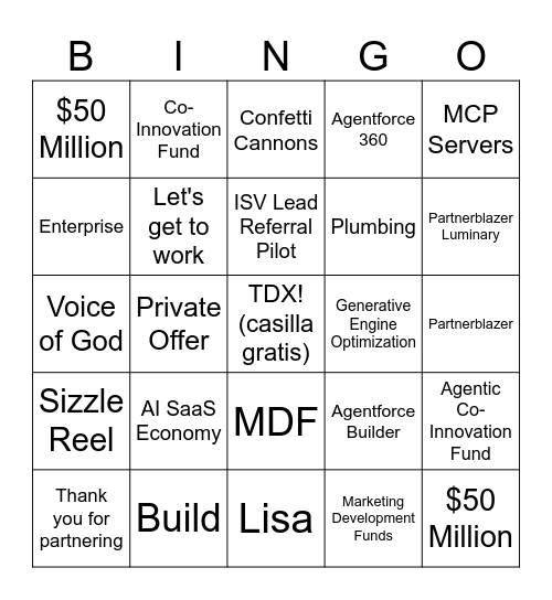 ¿Está todo listo para ganar? Bingo Card