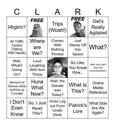 Patrick Bingo Card
