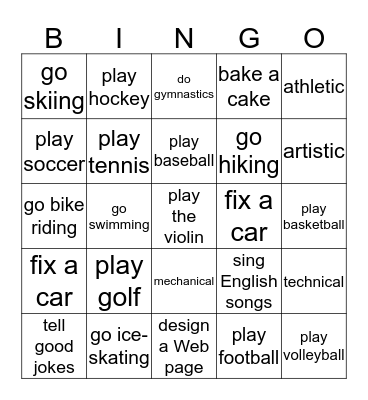 Final Exam Review Bingo Card