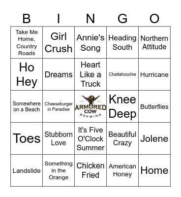 Boots, Beach & Backroads Bingo Card