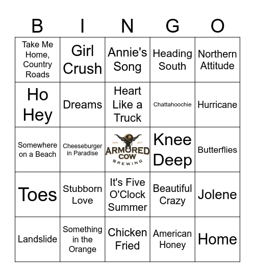 Boots, Beach & Backroads Bingo Card