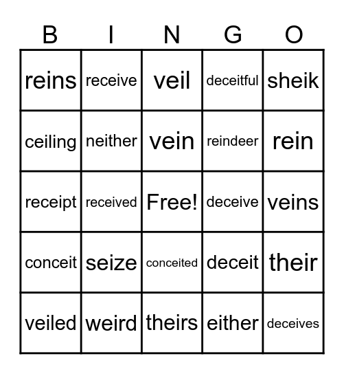 ei Bingo Card
