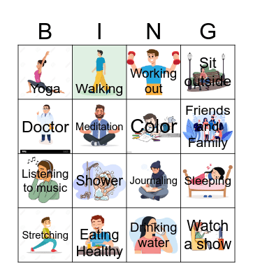 Health & Wellness Bingo Card