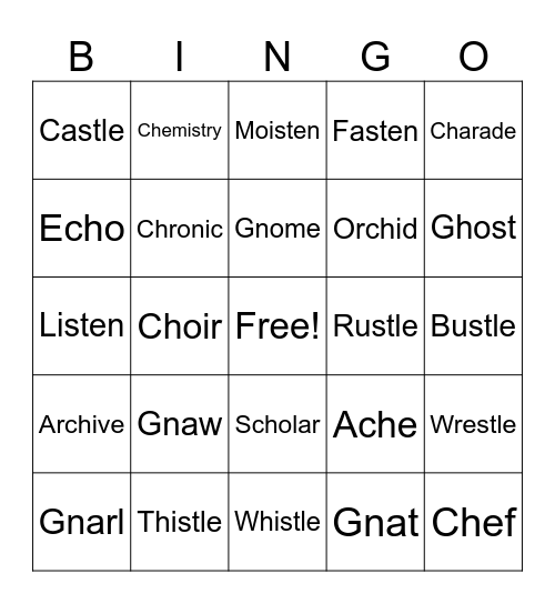 UFLI Bingo Lesson 118 Bingo Card