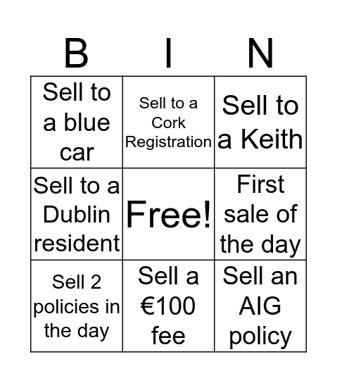 Chill Bingo Card