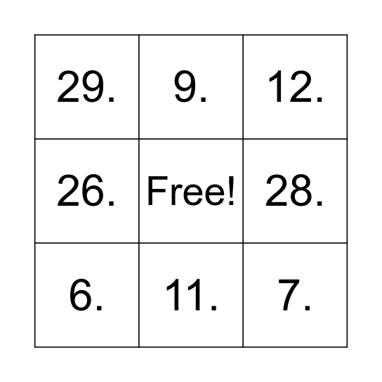 UNIVERSIDAD PUBLICA Bingo Card