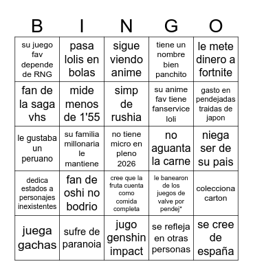 LESBingo Card