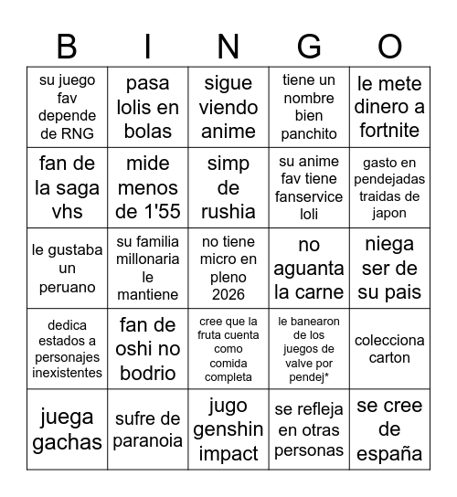 LESBingo Card