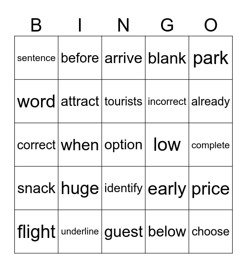 Jasper Bingo Card