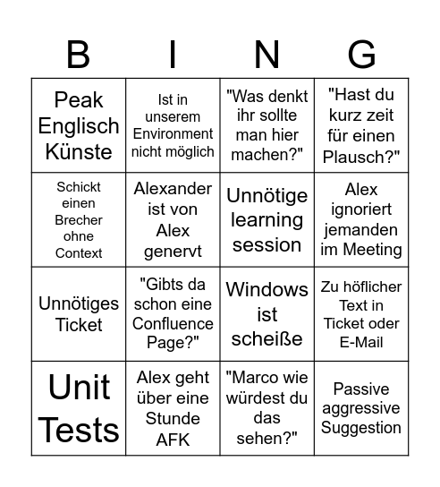 Bingo Card