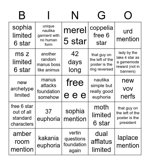 3.7 Bingo Card