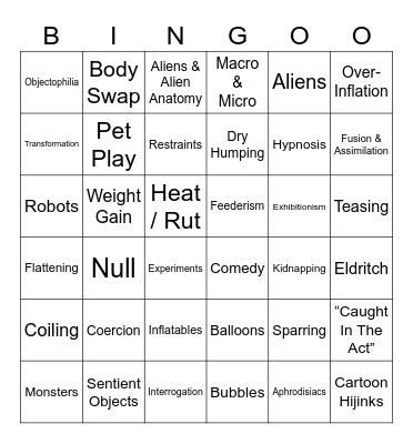 ME WHEN I WHEN YOU WHEN BLUHH Bingo Card