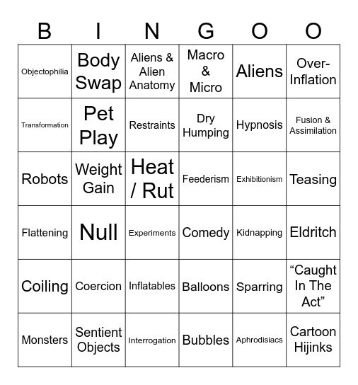 ME WHEN I WHEN YOU WHEN BLUHH Bingo Card