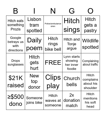 Random Tandem - Day 13 Bingo Card