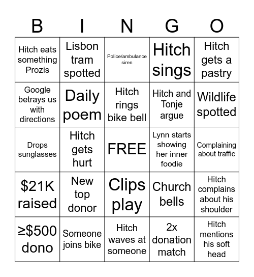 Random Tandem - Day 13 Bingo Card