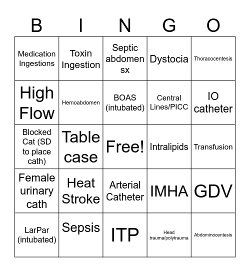 VTS Bingo! Bingo Card