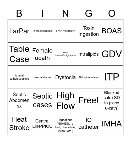 VTS Bingo! Bingo Card