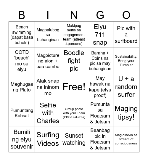 ELYU BINGO! Bingo Card