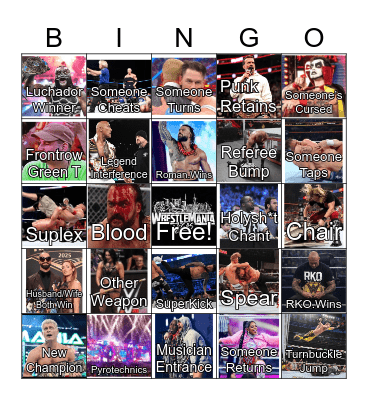 Wrestlemania 42 Bingo Card