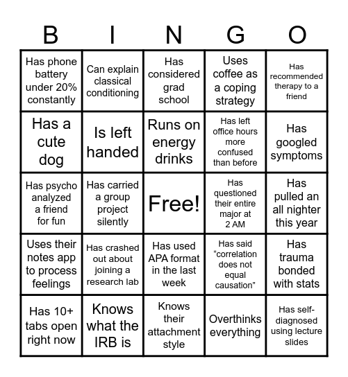 WIP Banquet Bingo!! Bingo Card