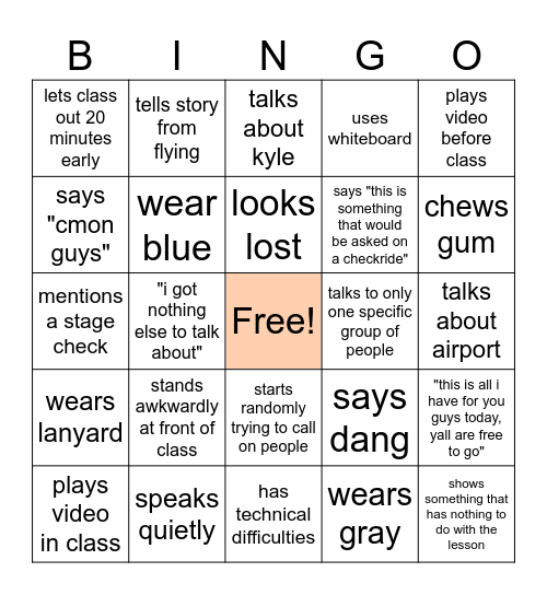 jeffy schmeffy bingo Card