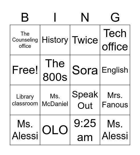 Bingo Card
