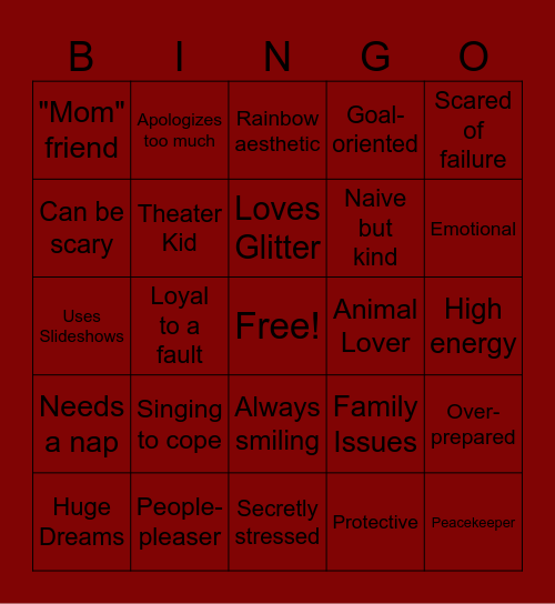 Charlie Kin Bingo Card