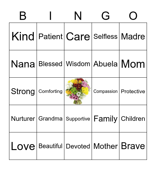 Mother's Day Bingo Card